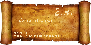Erőss Aranka névjegykártya